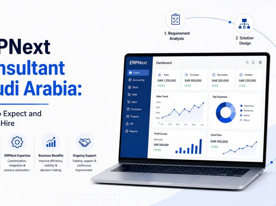 Hiring an ERPNext consultant in Saudi Arabia? Learn what they do, real costs in SAR, ZATCA compliance requirements, vetting questions, and how to choose the right partner.