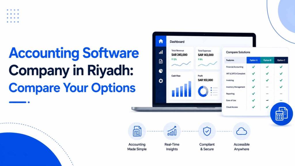 Comparing accounting software options for Riyadh businesses: cloud SaaS platforms like Daftra, TallyPrime, and full ERP systems, and how to pick the right category for your business.