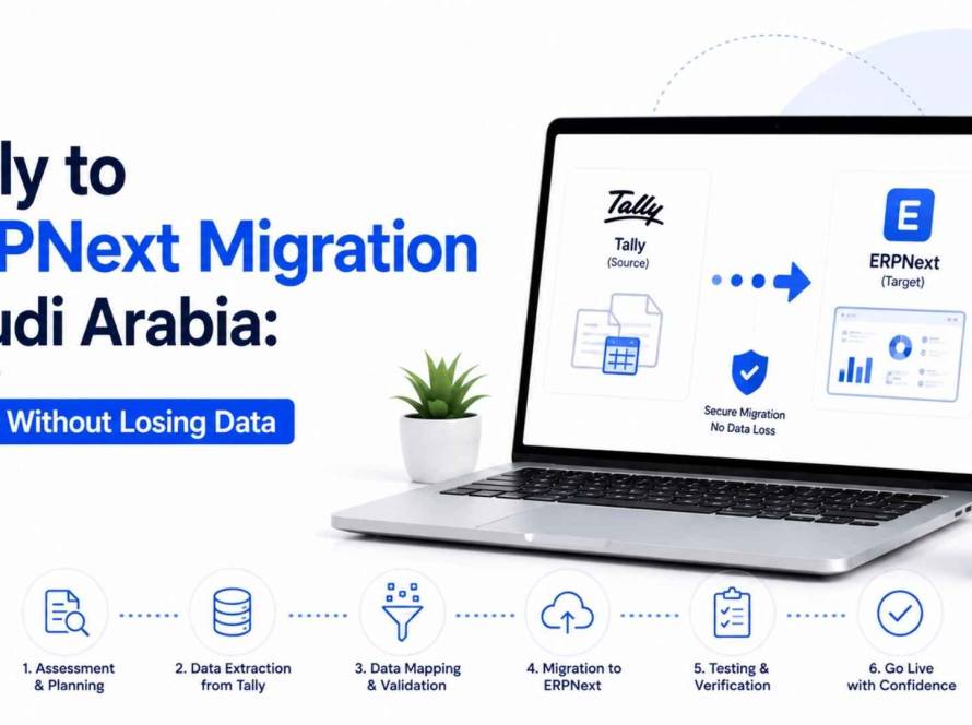 A step-by-step guide to migrating from Tally to ERPNext in Saudi Arabia: what to export, how to map your chart of accounts, and how to avoid losing financial history.