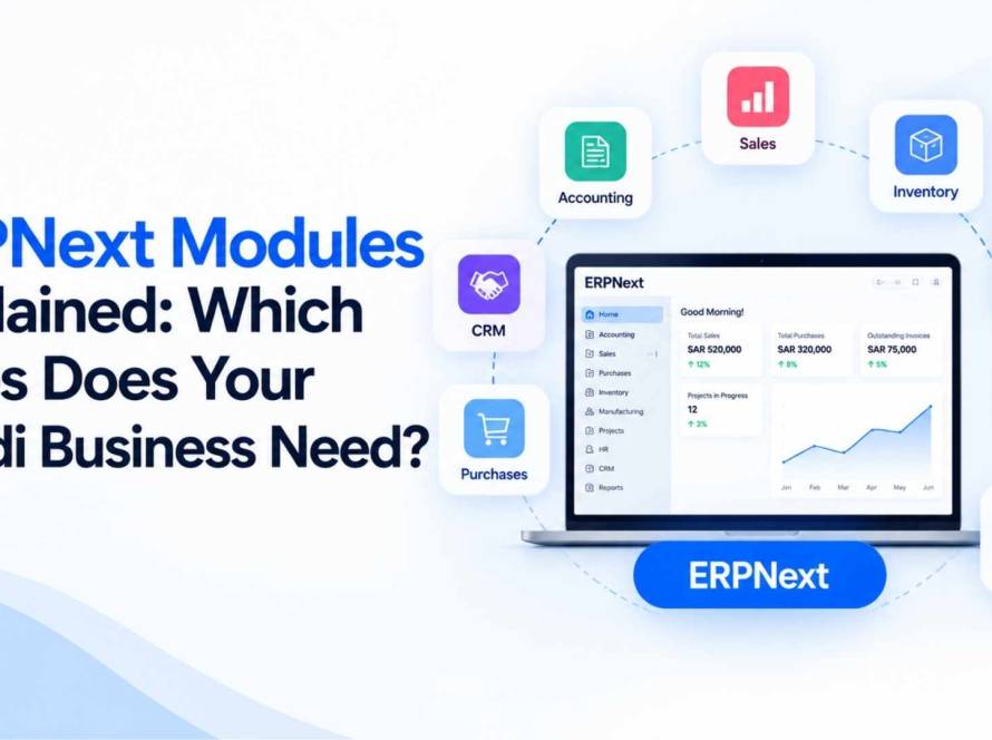 A plain-English breakdown of every ERPNext module, accounting, stock, manufacturing, CRM, HR, and more, and a practical guide to which ones your Saudi business actually needs.